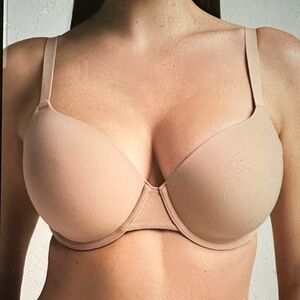 SKIMS Fits Everybody T-shirt Demi Underwire Bra Nude - Size 34DDDD